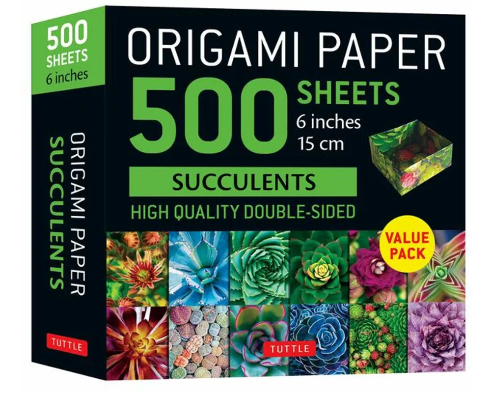 Origami Paper 500 sheets Succulents 6" (15 cm)
