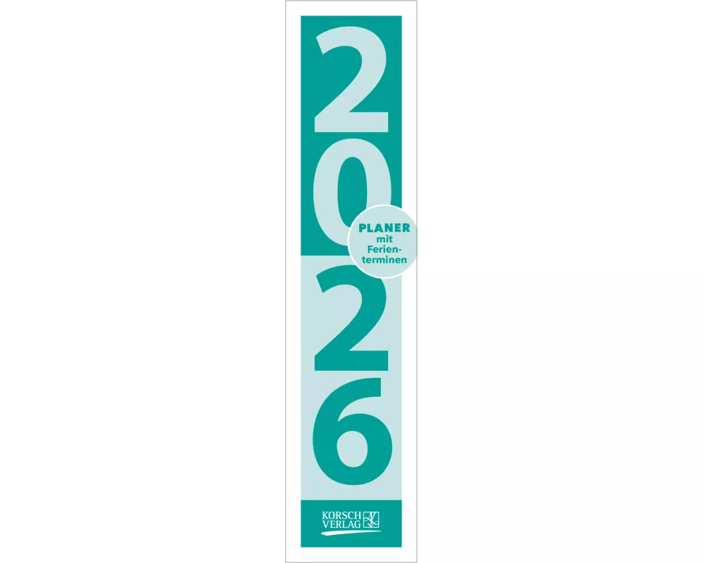 Streifenplaner Compact Türkis 2026