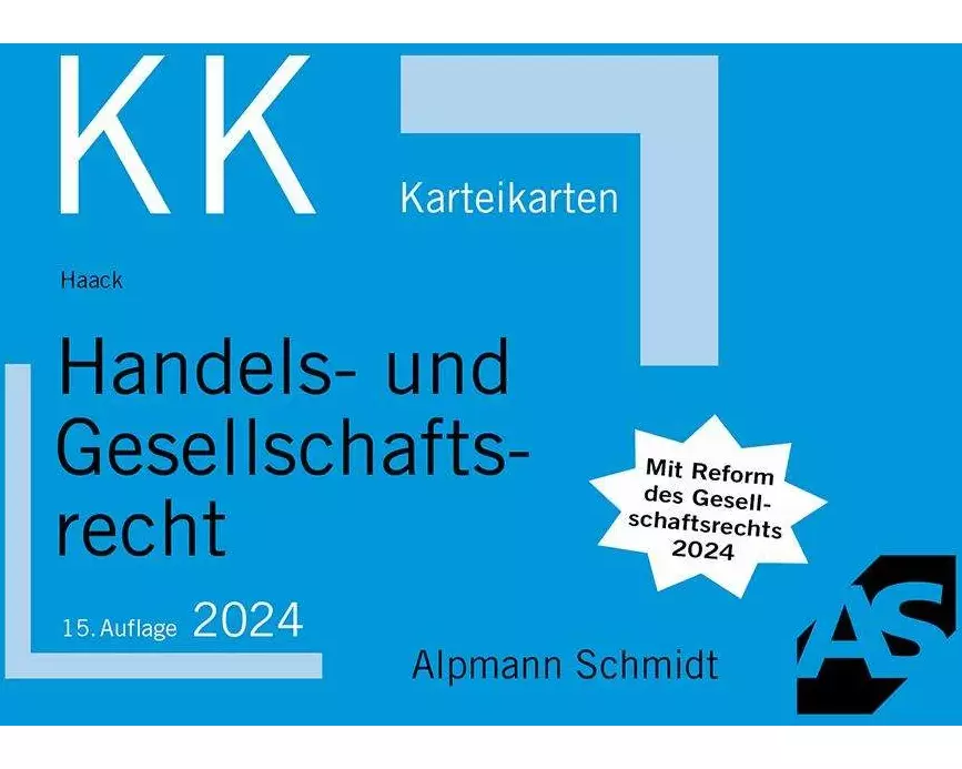 Karteikarten Handels- und Gesellschaftsrecht