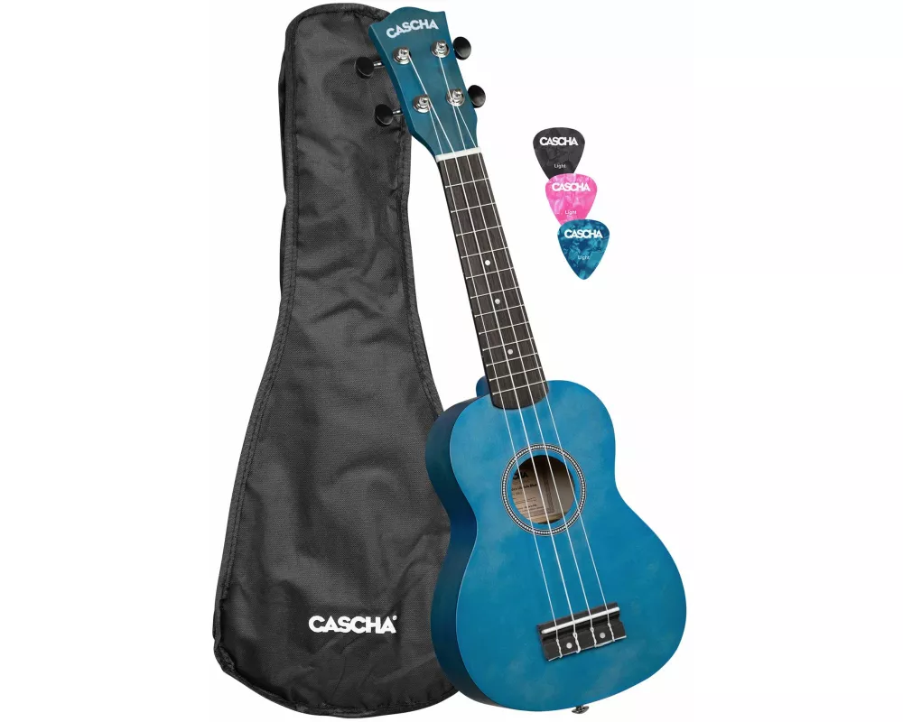 Soprano Ukulele Linden Blue (incl. Bag unpadded, 3 Picks)