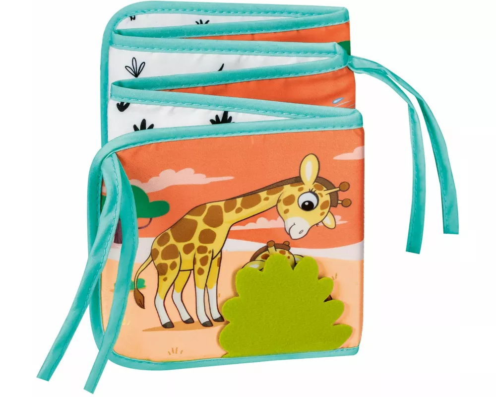 Play+ Mein allererstes Stoffbuch (für die Bauchlage): Wilde Tiere (Leporello) - ab 0 Monate