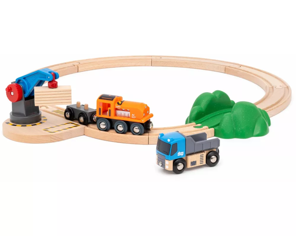 BRIO World - Starterset Güterzug mit Kran A