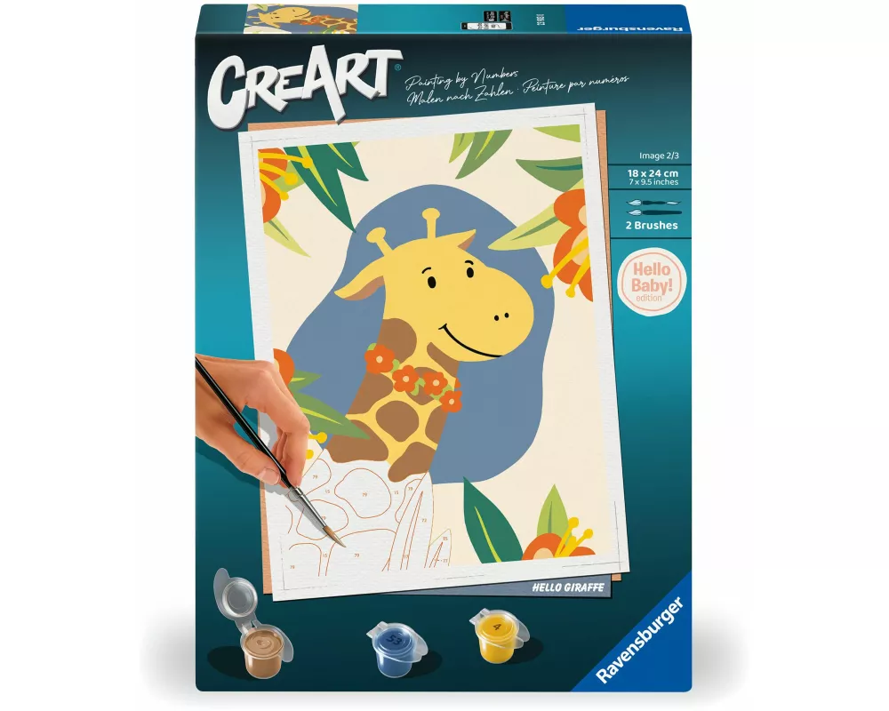 CreArt, Malen nach Zahlen Hello Baby - Giraffe