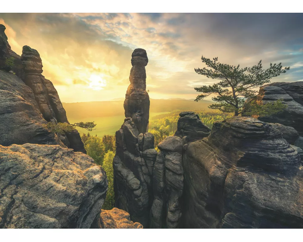 Erwachsenenpuzzle 1000 Teile - Erleuchtung - Elbsandsteingebirge