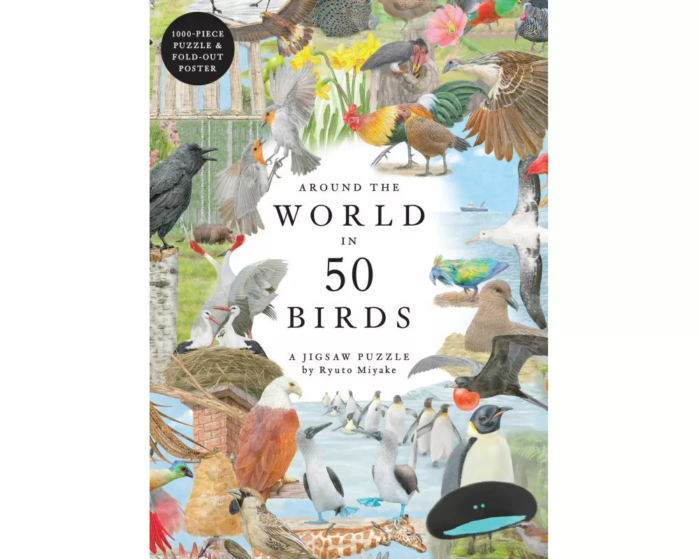 Around the World in 50 Birds 1000 Piece Puzzle