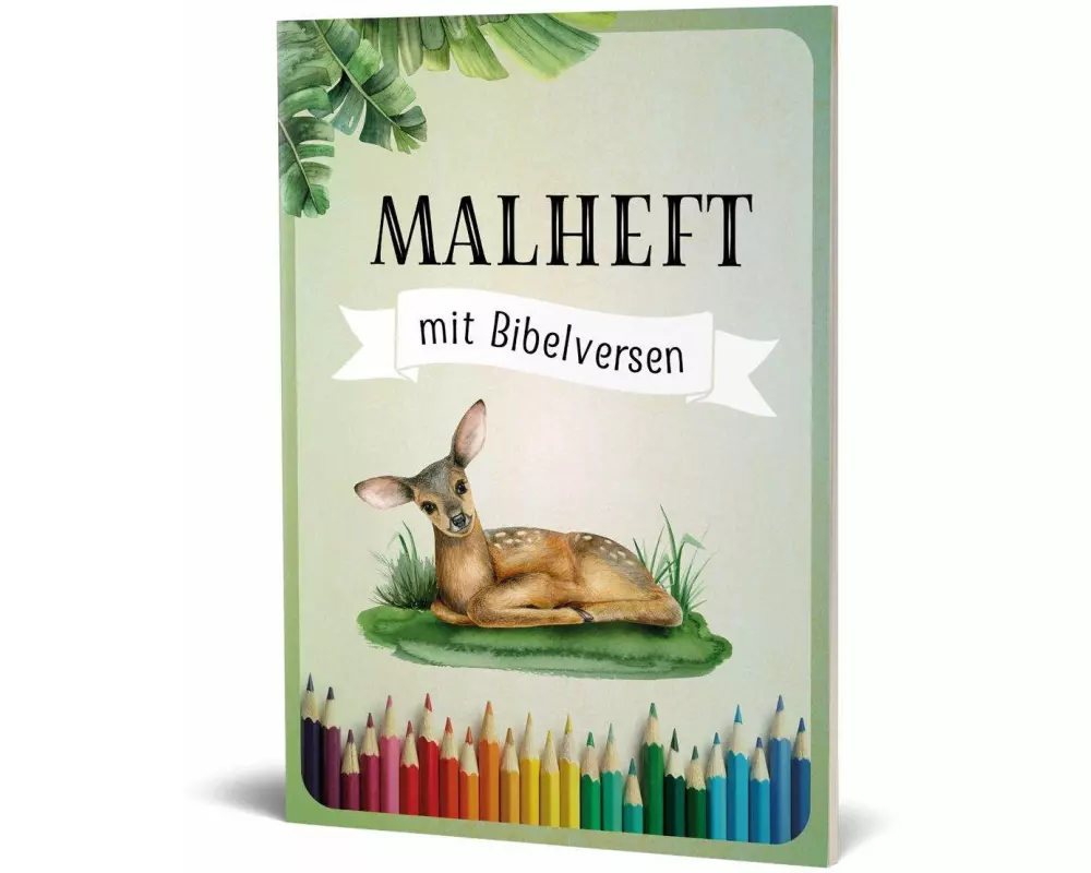 Malheft mit Bibelversen