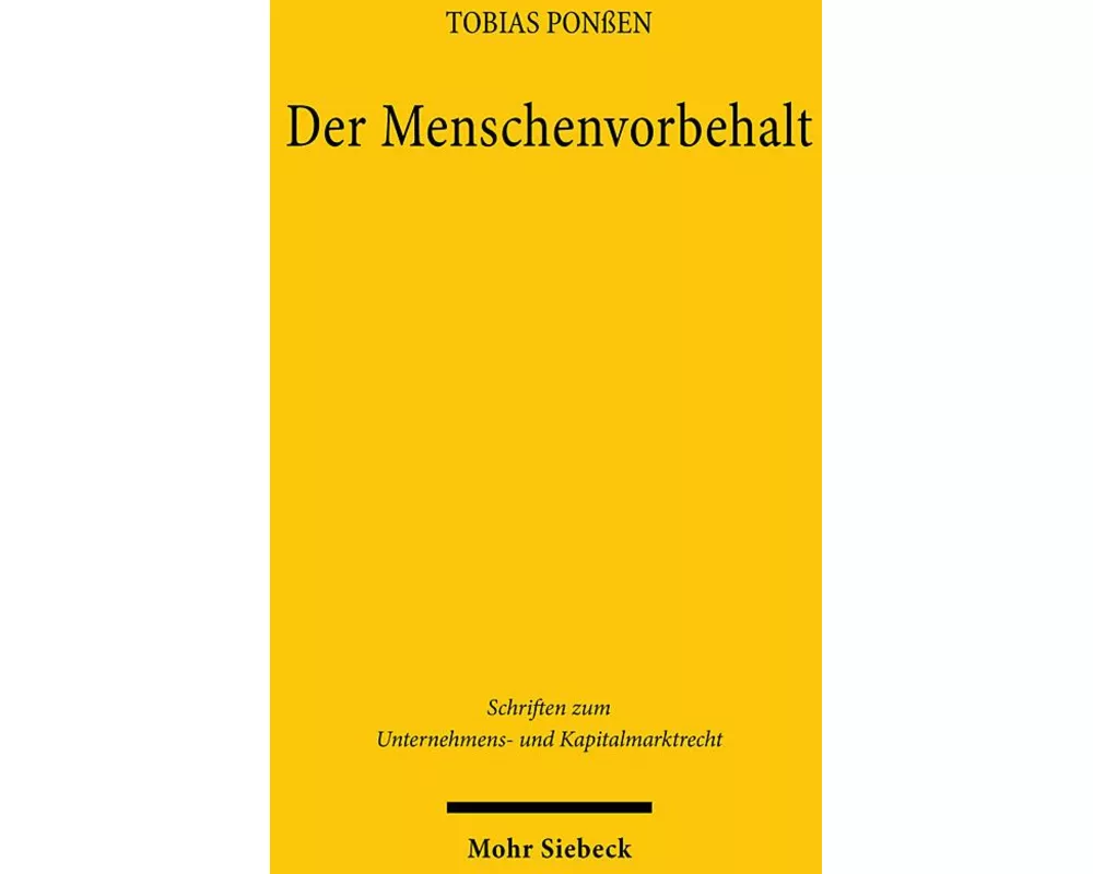 Der Menschenvorbehalt