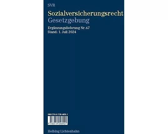 Sozialversicherungsrecht - Gesetzgebung EL 67