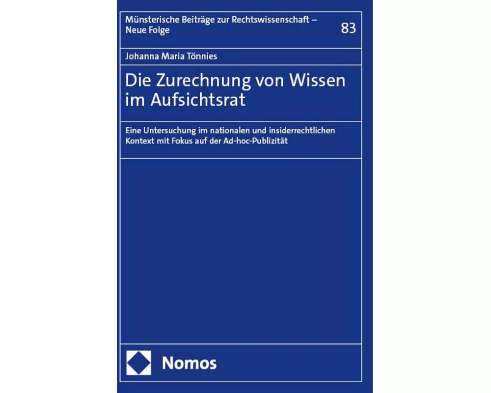 Die Zurechnung von Wissen im Aufsichtsrat