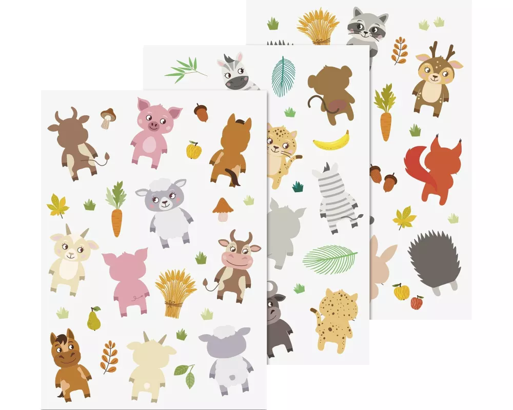 Heyda Bastelset Fensterbilder Vorder-/ Rückseite Tiere