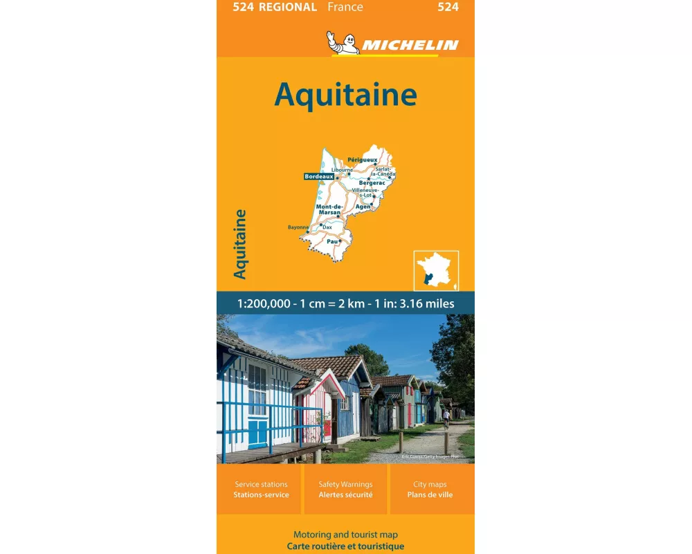 Aquitaine - Michelin Regional Map 524