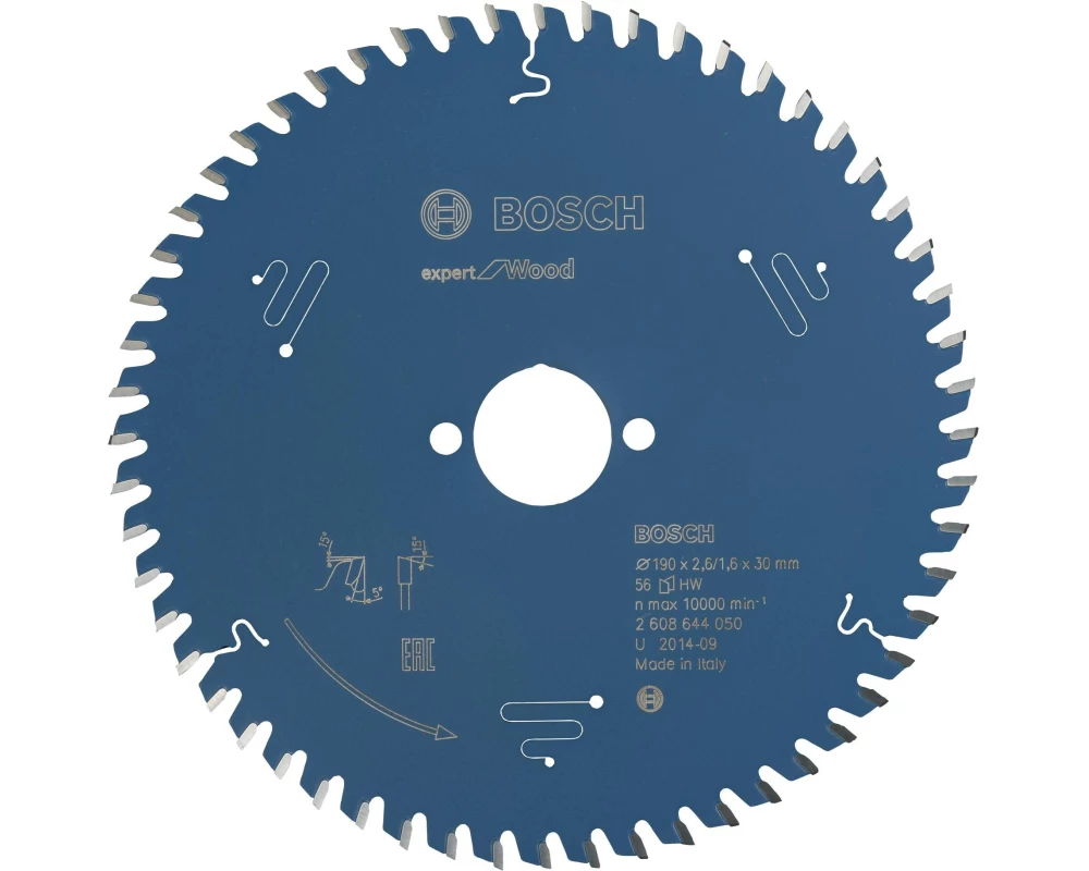 Bosch Professional Kreissägeblatt Expert for Wood, 190 x 30 x 2.6 mm, Z 56