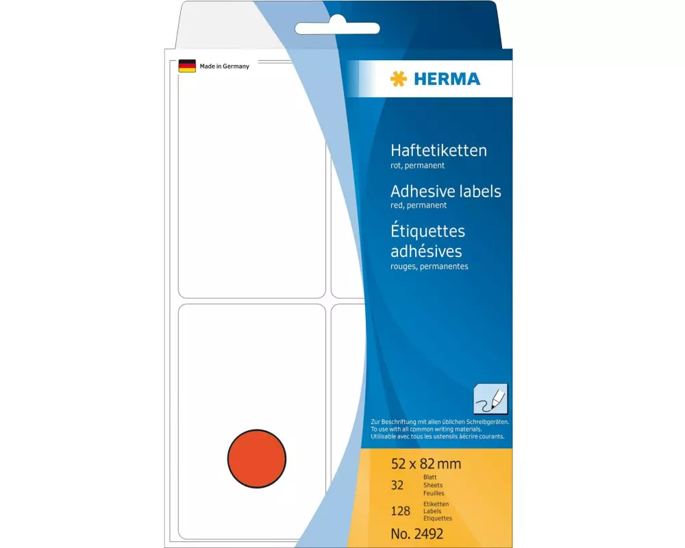 HERMA Vielzweck-Etiketten 2492 52 x 82 mm, 32 Blatt