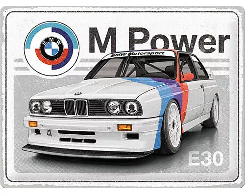 Blechschild. BMW / Motorsport - M Power E30