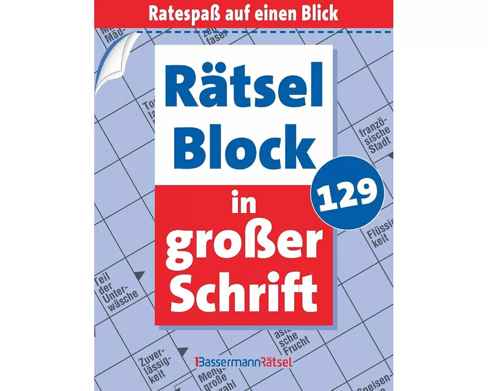 Rätselblock in großer Schrift 129 (5 Exemplare à 2,99 €)
