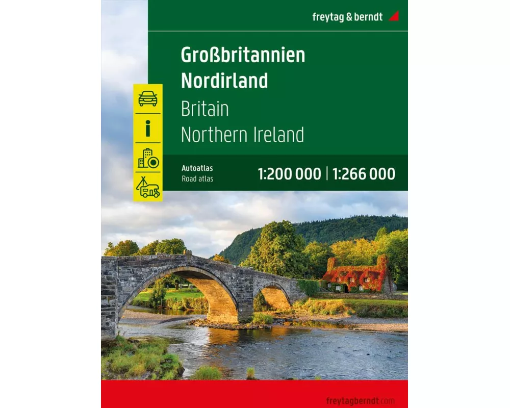 Großbritannien - Nordirland, Autoatlas 1:200.000 - 1:266.000, freytag & berndt
