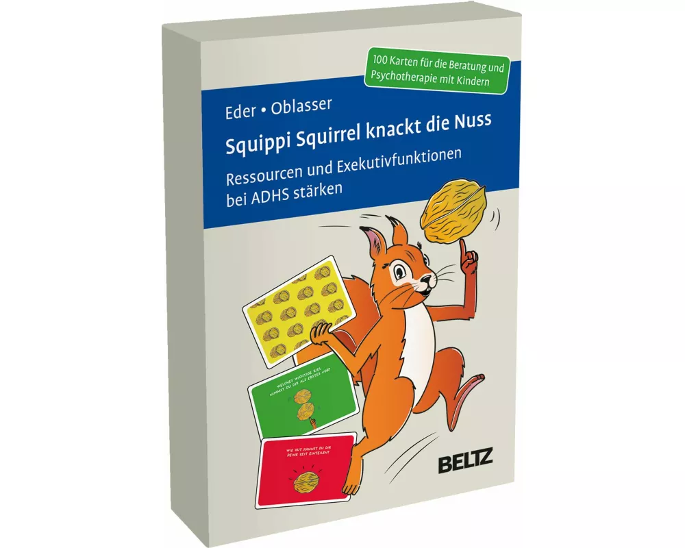 Squippi Squirrel knackt die Nuss