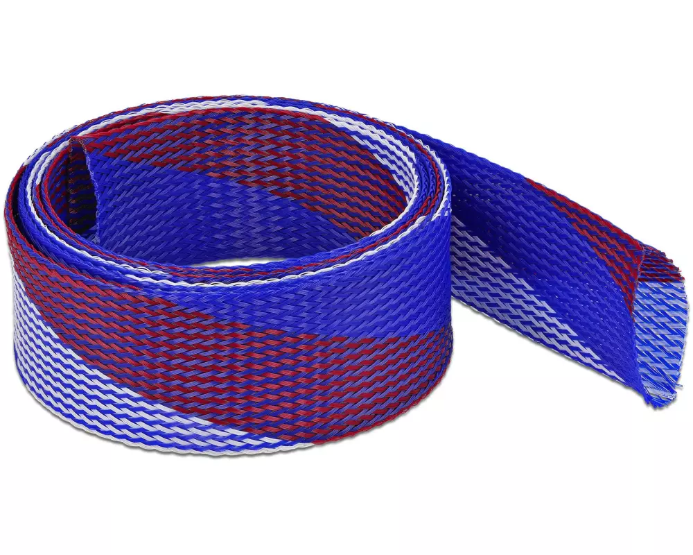 Delock Kabelschlauch dehnbar, 2 m x 50 mm Blau Rot Weiss