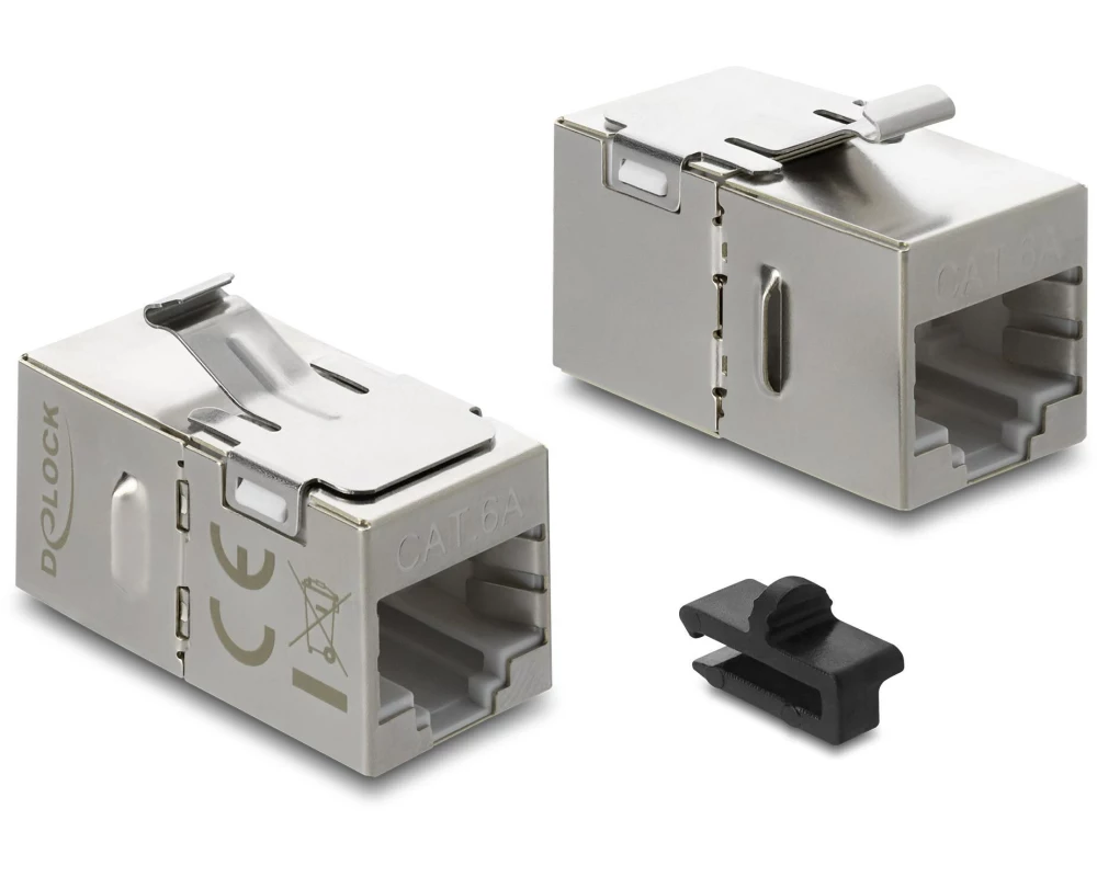 Delock Keystone-Modul Kupplung RJ45 Buchse zu Buchse geschirmt