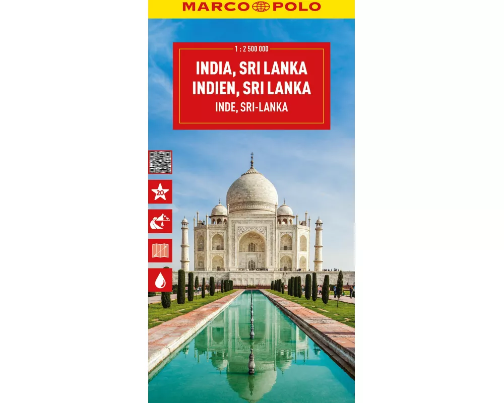 MARCO POLO Reisekarte Indien, Sri Lanka 1:2,5 Mio