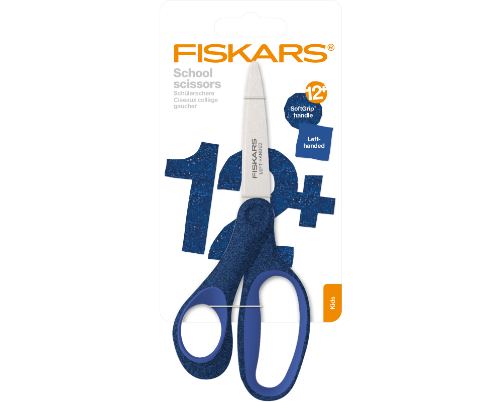 FISKARS Schulschere 18cm 1067862 blau, Linkshänder