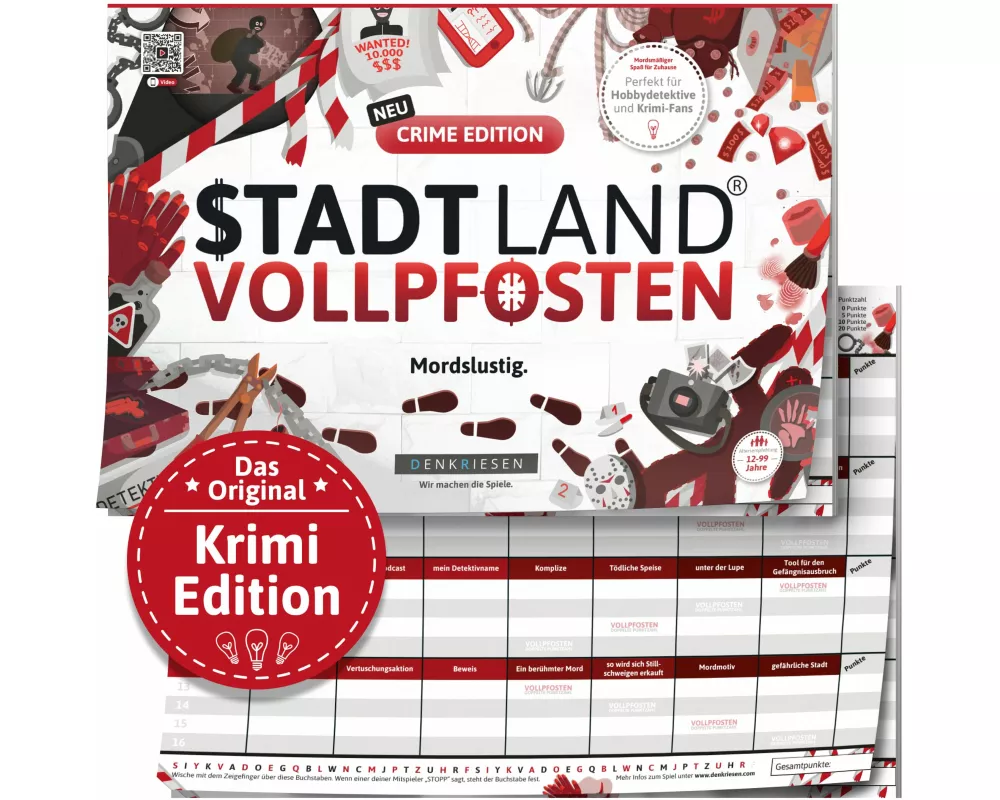 DENKRIESEN - STADT LAND VOLLPFOSTEN - CRIME EDITION "Mordslustig." - A4