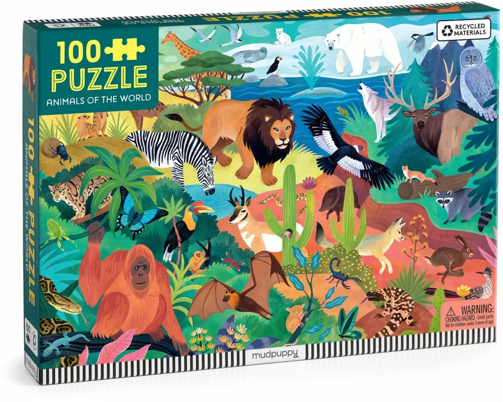 Animals of the World 100 Piece Puzzle