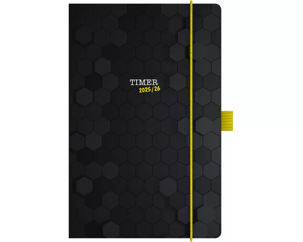 Alpha Edition - Schülerkalender Classic Schwarz 2026 – Schulplaner DIN A5 (ca. 13×20 cm) mit Hardcover, Magnetverschluss & Wochenübersicht, robuster T