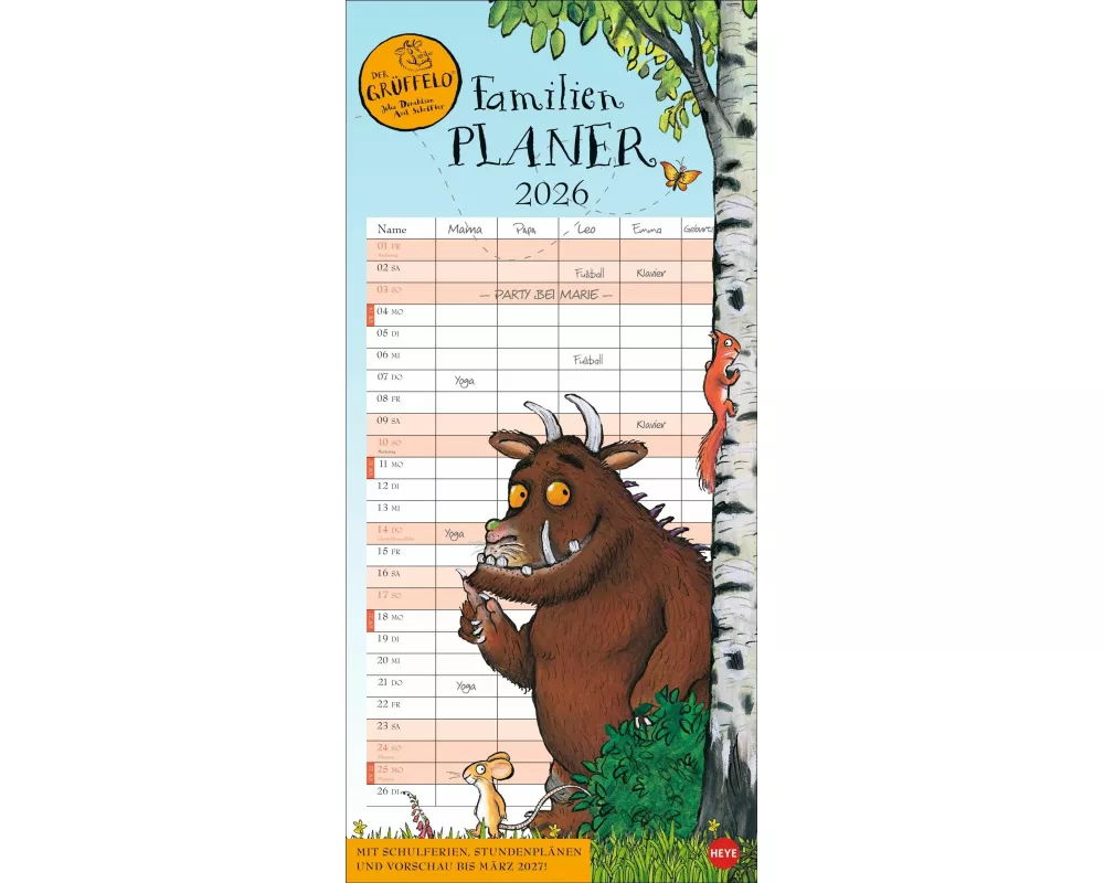 Der Grüffelo Familienplaner 2026
