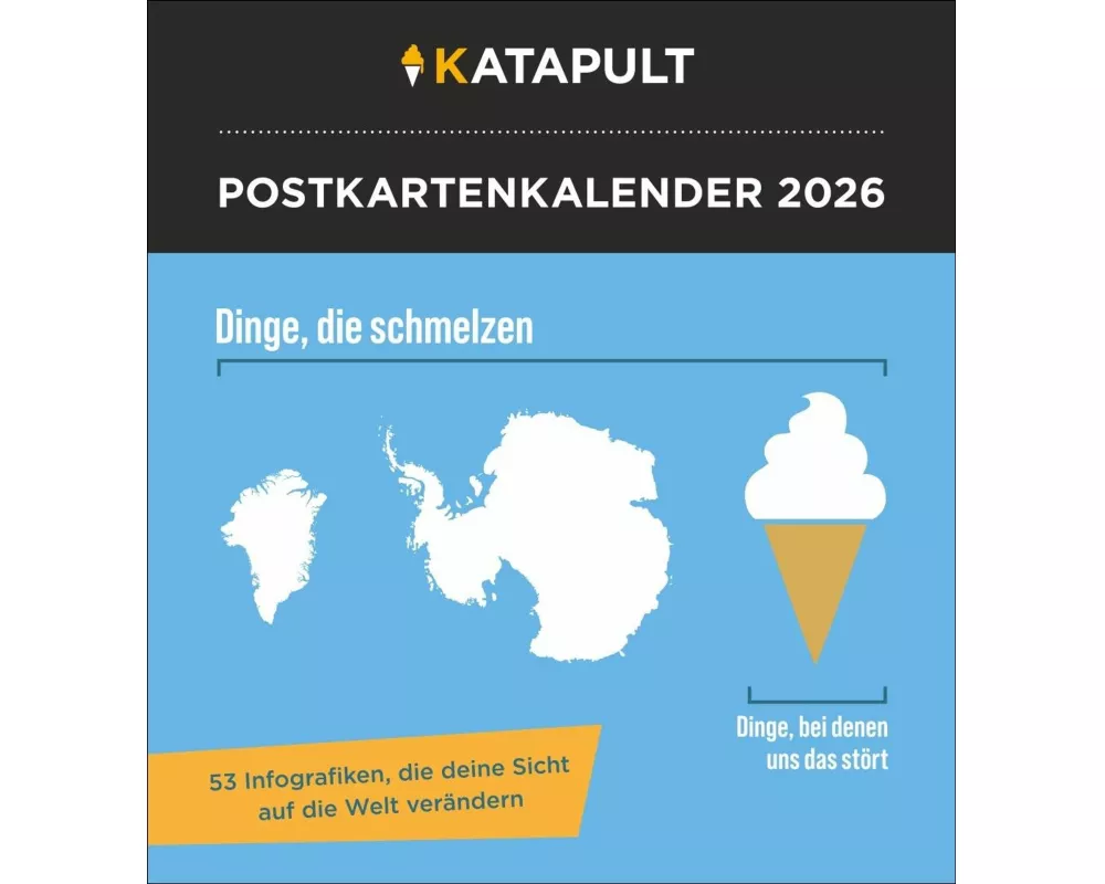 Katapult Postkartenkalender 2026 - 53 Infografiken, die deine Sicht auf die Welt verändern