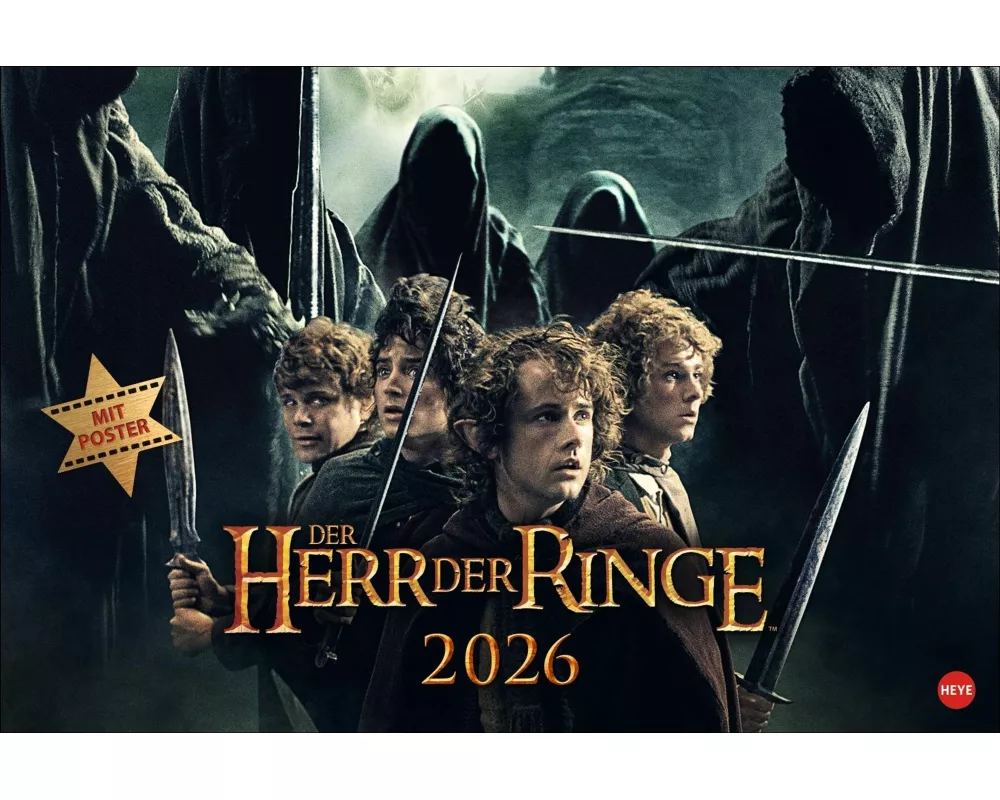 Der Herr der Ringe Broschur XL Kalender 2026