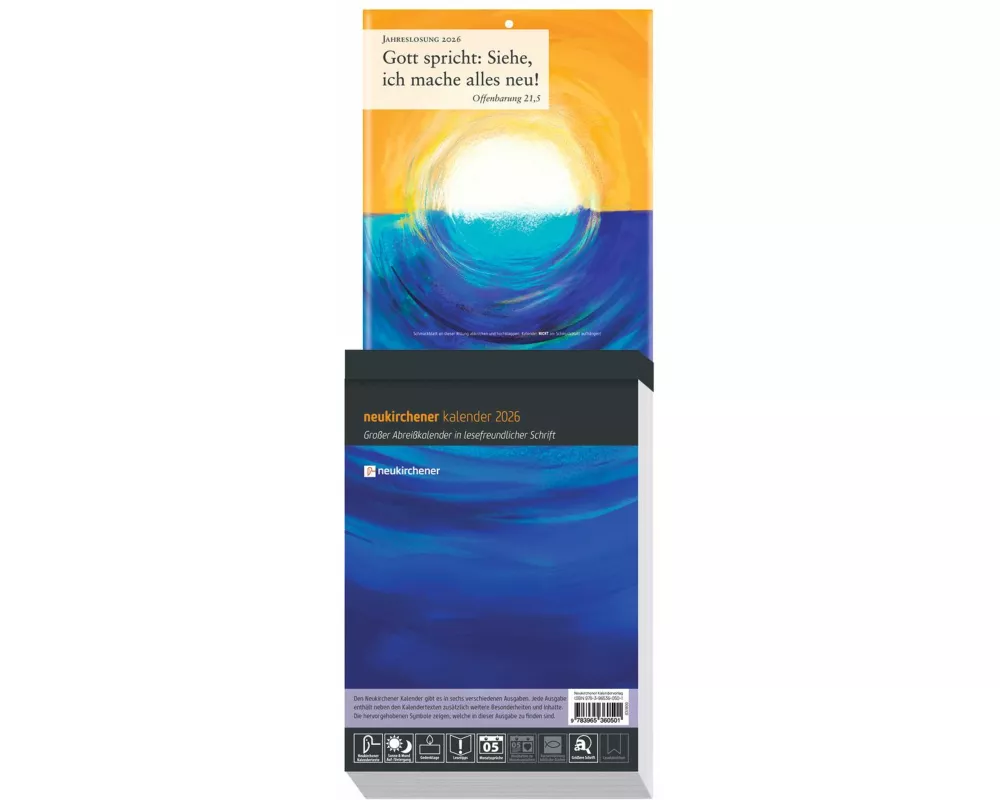 Neukirchener Kalender 2026 - Großer Abreißkalender in lesefreundlicher Schrift