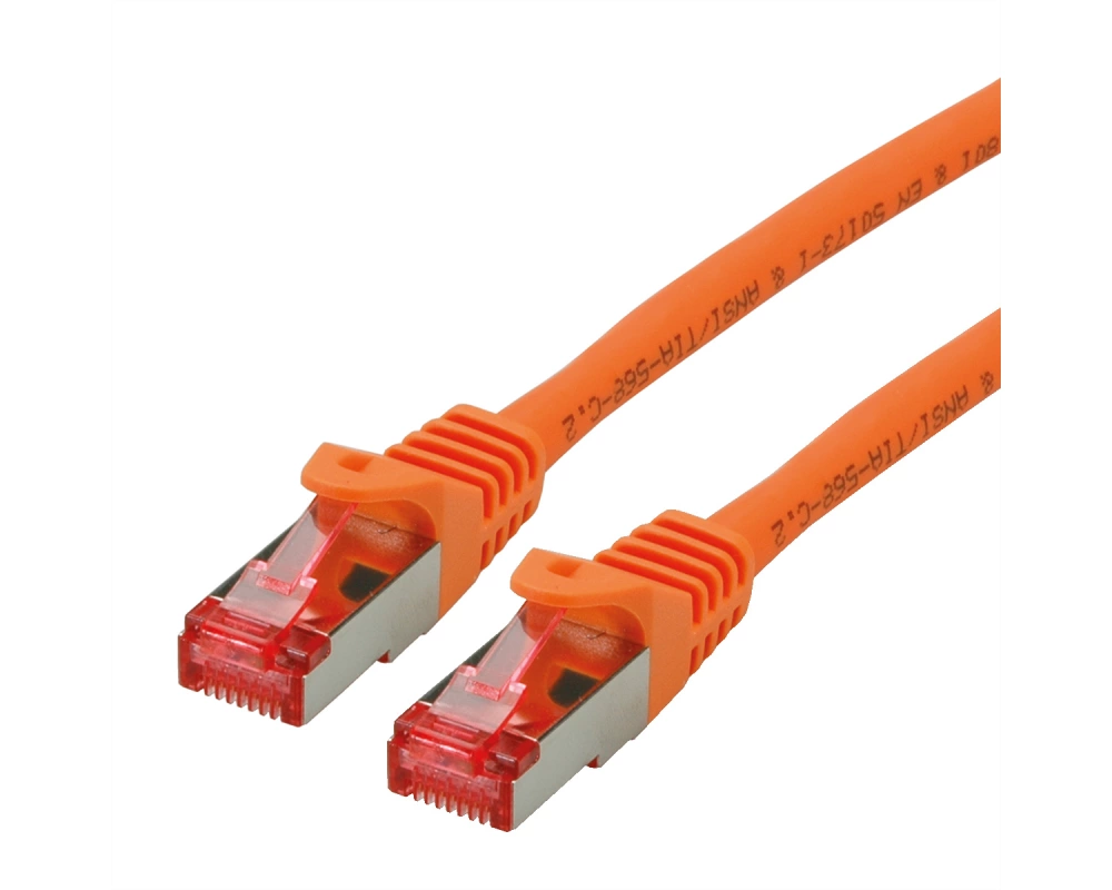 ROLINE Patchkabel Cat.6 S/FTP (PiMF), Component Level, LSOH, orange, 1 m
