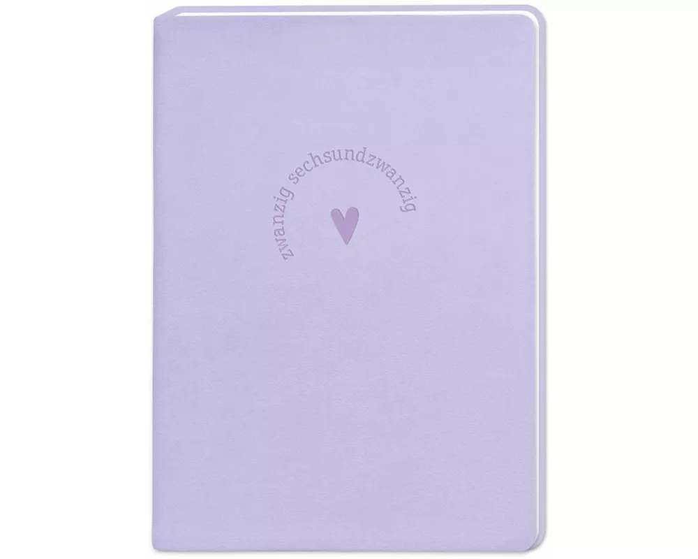 Terminplaner Lederlook 2026 Lavender