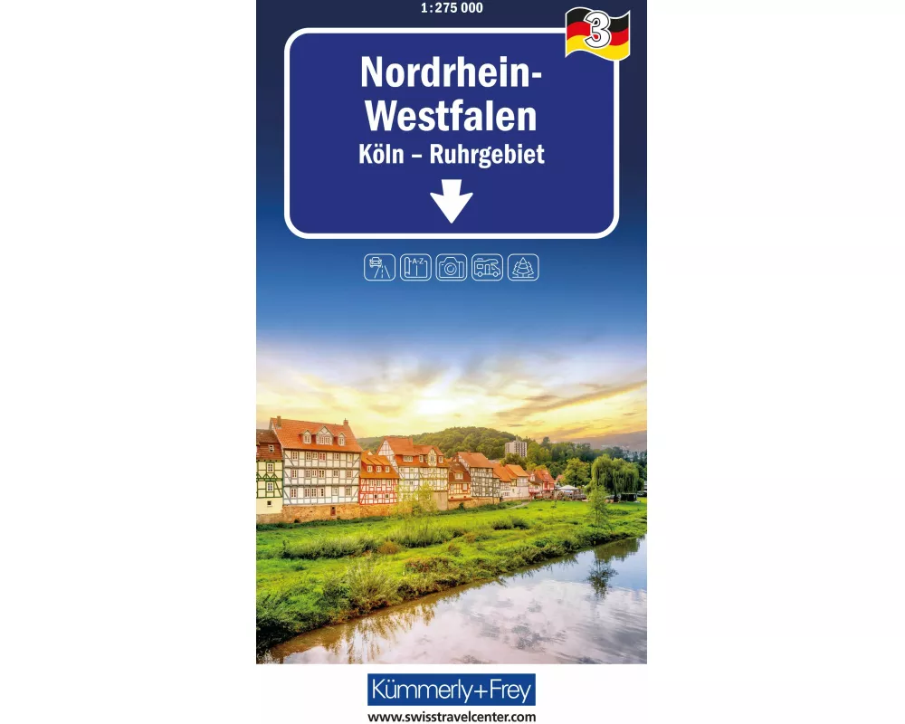 Kümmerly+Frey Regional-Strassenkarte 3 Nordrhein-Westfalen 1:275.000