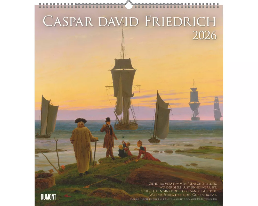 DUMONT - Caspar David Friedrich 2026 – Kunst-Wandkalender 45 x 48 cm mit 12 romantischen Landschaftsgemälden, Kalender für Kunstliebhaber
