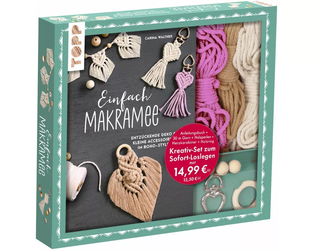 Kreativ-Set Einfach Makramee. Mit Anleitungsbuch und Material