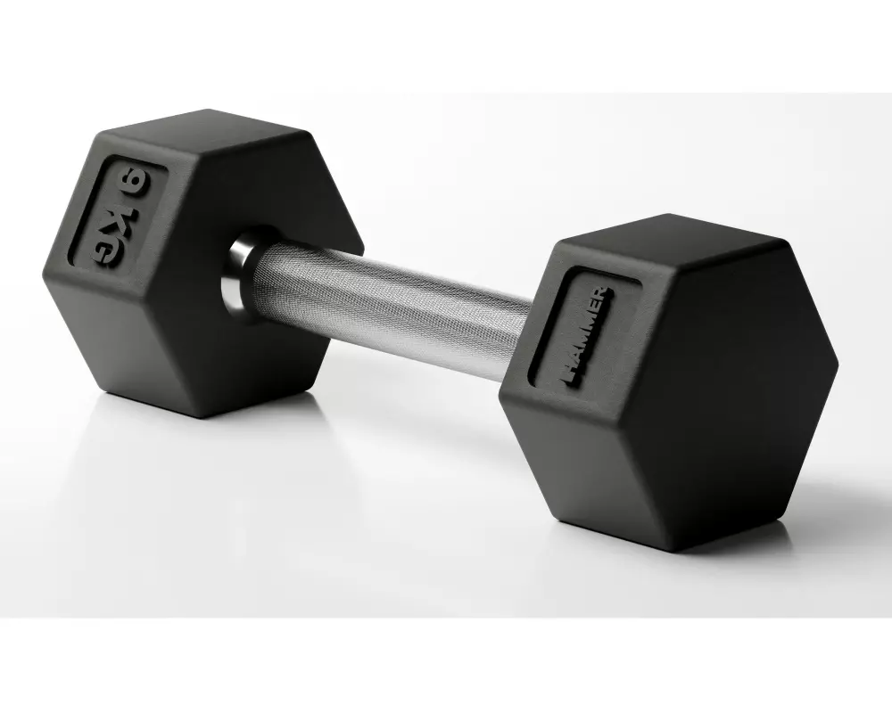 HAMMER Kurzhantel Hexagon PRO 1 x 9 kg