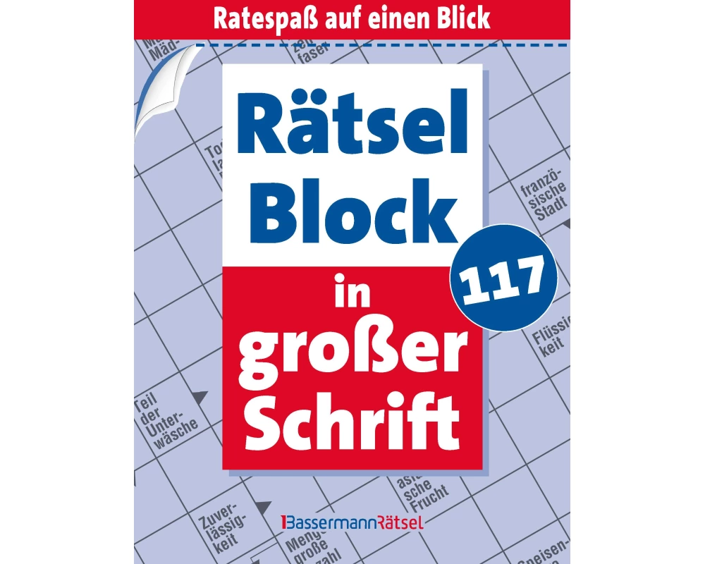 Rätselblock in großer Schrift 117 (5 Exemplare à 2,99 €)