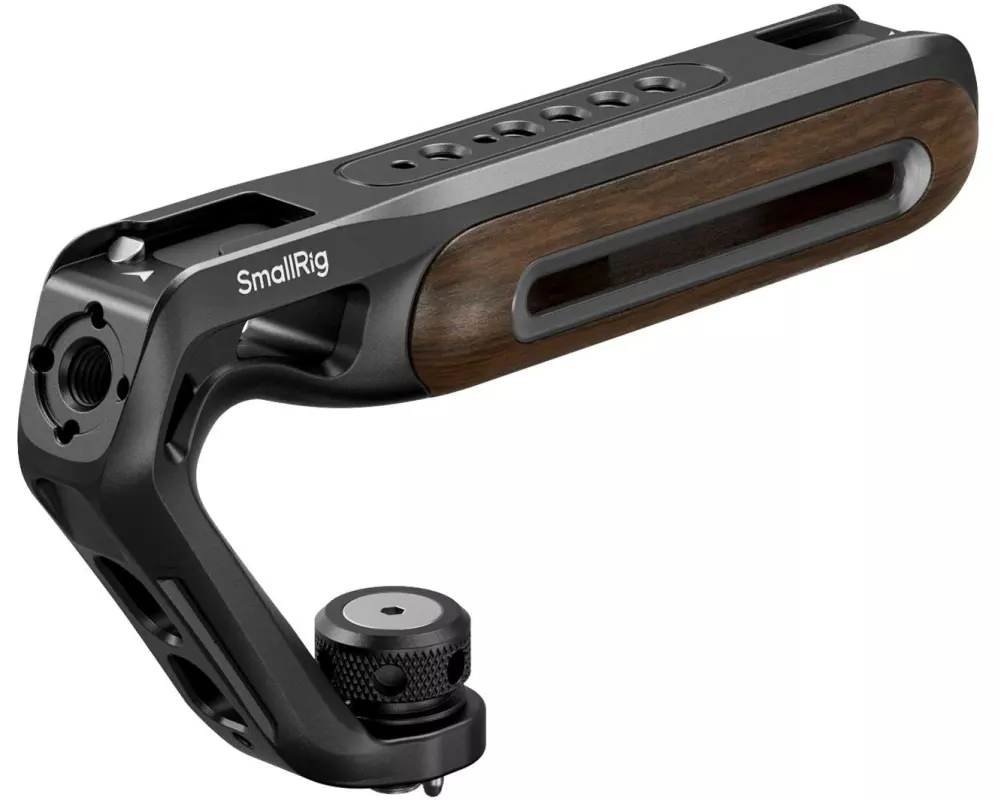 Smallrig Wooden Top Handle mit 1/4-20- und ARRI-3/8-16-Schraube