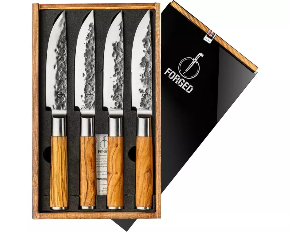 Forged 4tlg. Steakmesserset XXL Braun
