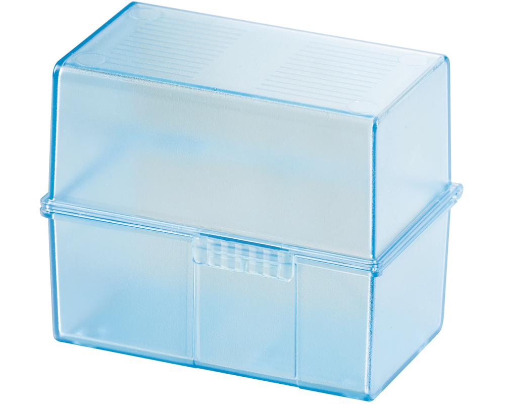 HAN Karteibox A7 977-64 transp./blau, für 300 Karten