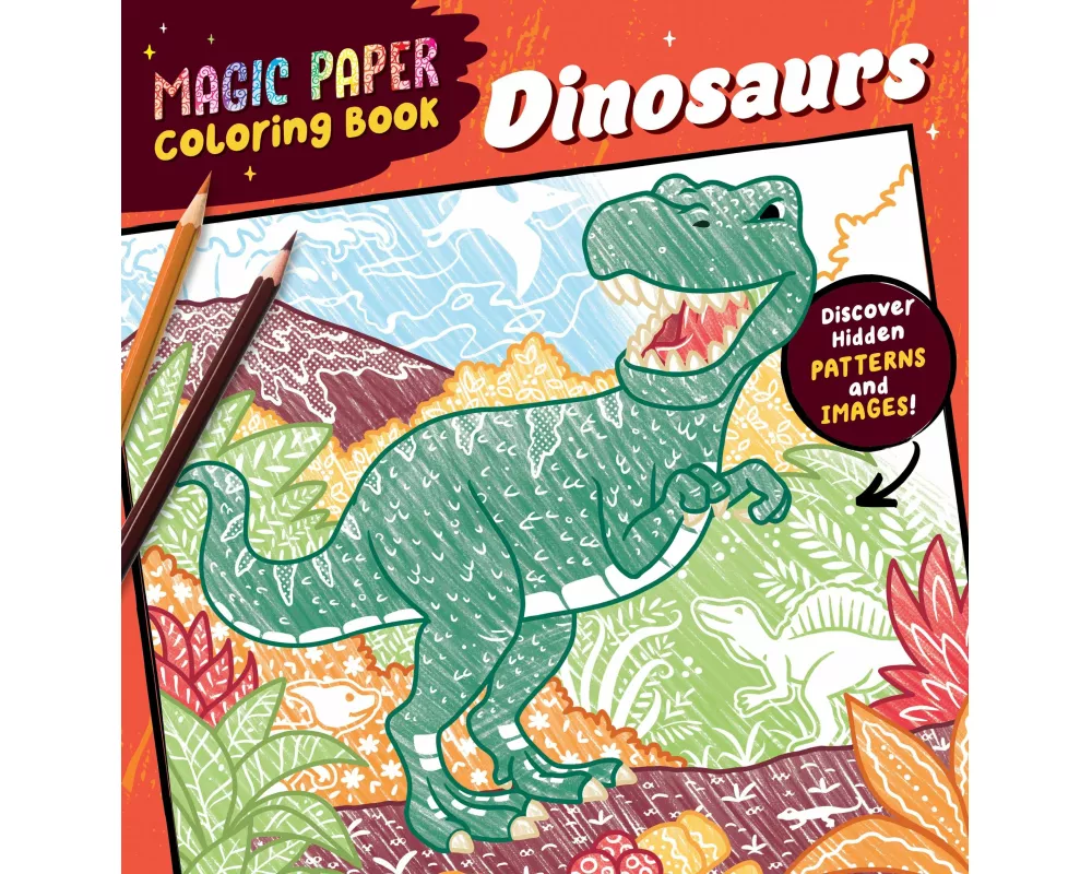 Magic Paper Coloring Book: Dinosaurs