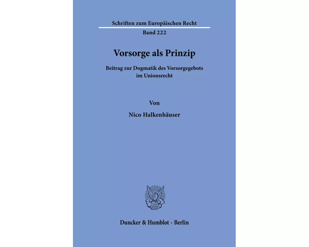 Vorsorge als Prinzip