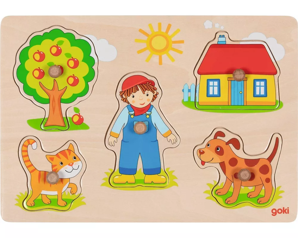 Katze, Hund,... Steckpuzzle