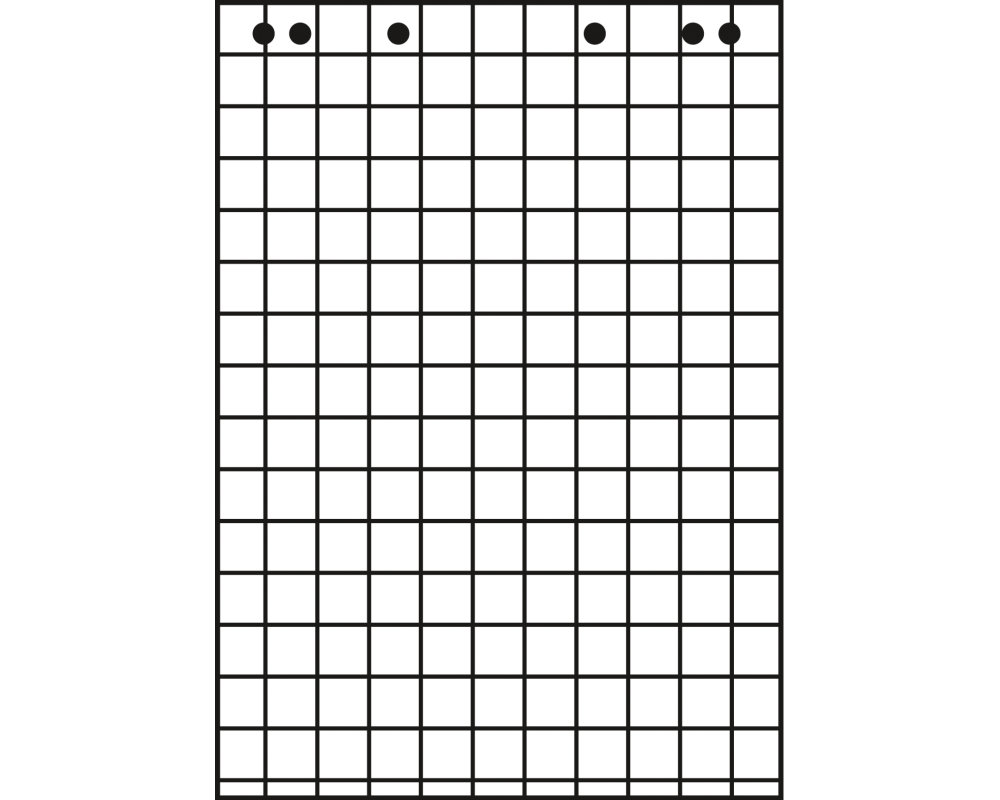 LANDRE Flipchart-Block 68x99cm 10050589 80g, kariert, recycl. 5x20 Bl.