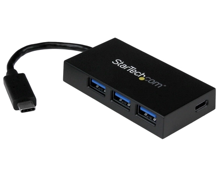 StarTech.com USB C Hub â€" 4 Port USB-C to USB-A (3x) and USB-C (1x) â€" Bus Powered USB Hub â€" USB Type C Hub â€" Port Expander