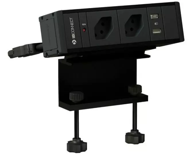 Max Hauri Steckdoseneinheit CUBO T 2x T13, USB-A/C Schwarz