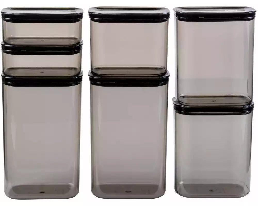 FURBER Vorratsbehälter 7 Stück, Schwarz