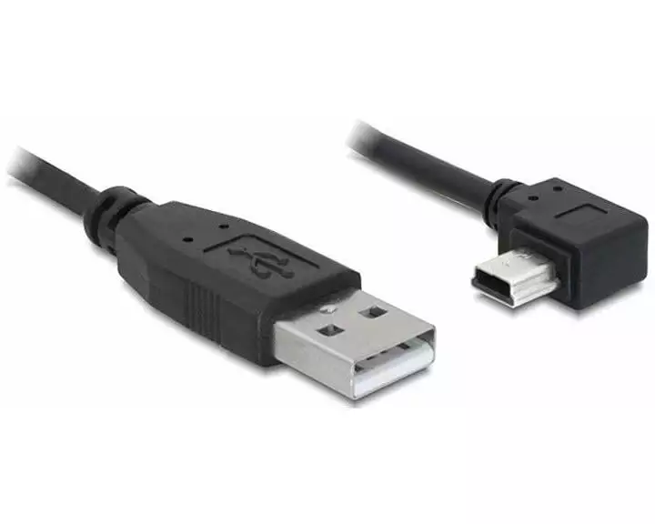 Delock USB 2.0-Kabel 90°gewinkelt USB-A - Mini-USB B 1 m
